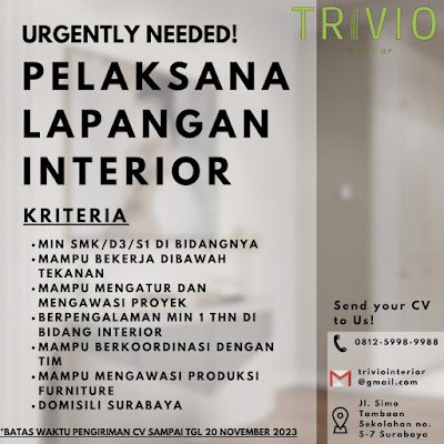 Pelaksana Lapangan Interior