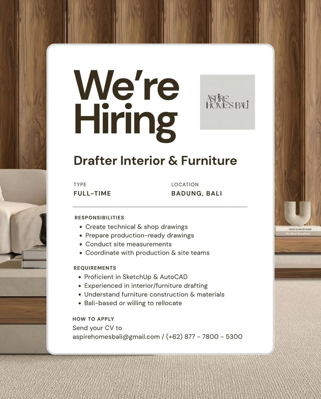 Drafter Interior & Furniture